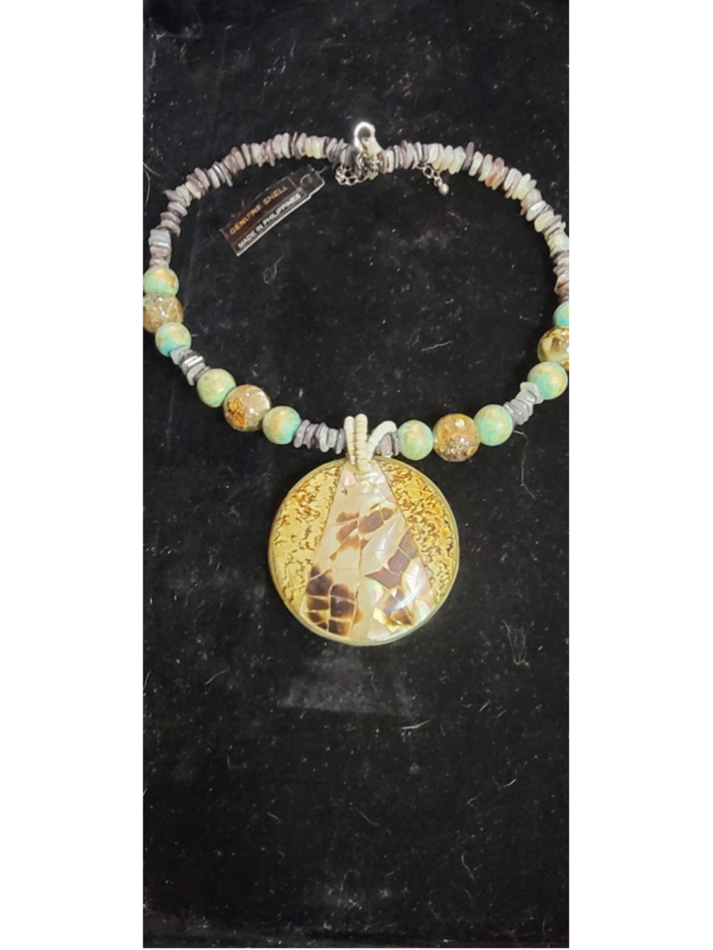 Rick Hill Genuine Shell Necklace Made in Philippines Boho Beach Stateme
